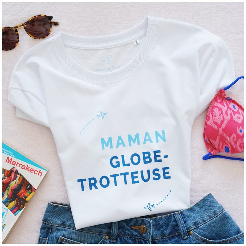 T-shirt Maman Globe Trotteuse, créateur Maia Zoé