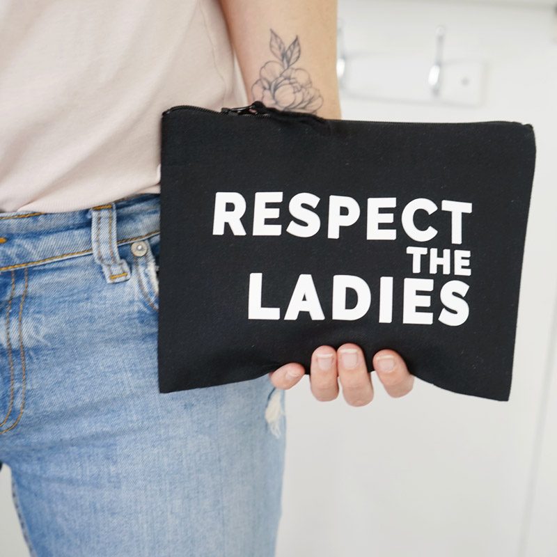 pochette noire respect the ladies