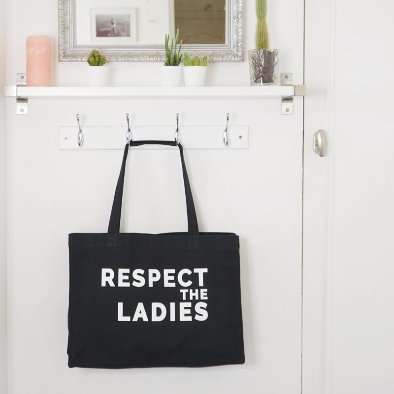 Tote Bag XL noir Respect The Ladies