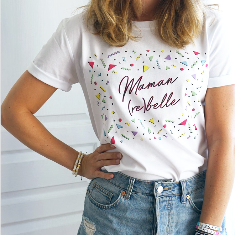 T-shirt maman rebelle retro vintage année 90