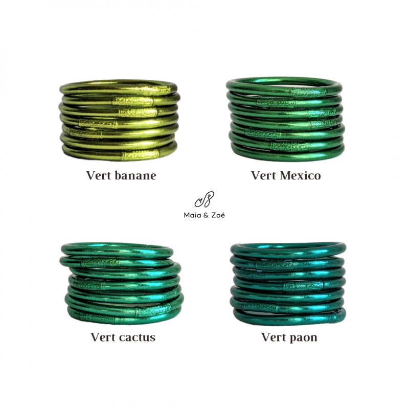 Bracelets-bouddhistes-Maia-et-Zoé-pele-mele-vert