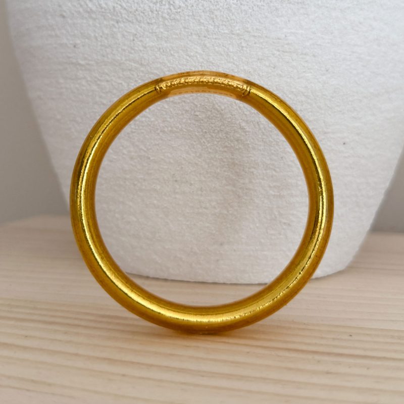 Jonc bouddhiste plat - 12mm gold – Image 2