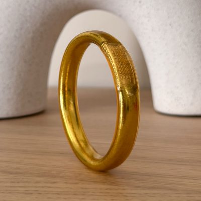 Jonc bouddhiste plat - 12mm gold
