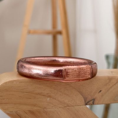 Jonc bouddhiste plat - 12mm rose gold