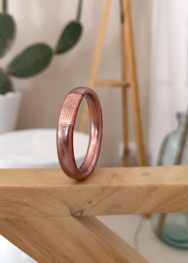 Jonc bouddhiste plat - 12mm rose gold – Image 2