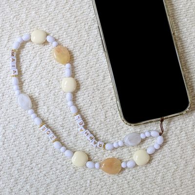 Bracelet de téléphone - Sweet Sugar - Cream (à personnaliser)