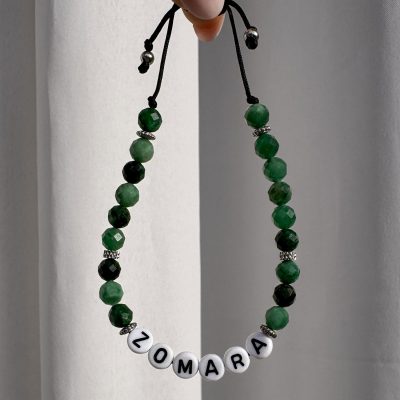 Bracelet Little Words for men - vert émeraude (à personnaliser)