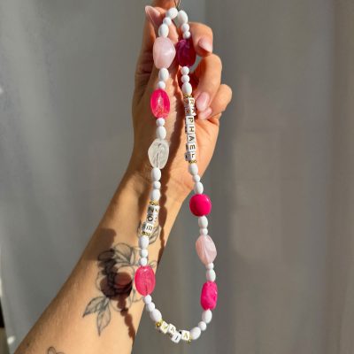 Bracelet de téléphone - Sweet Sugar - Framboise (à personnaliser)