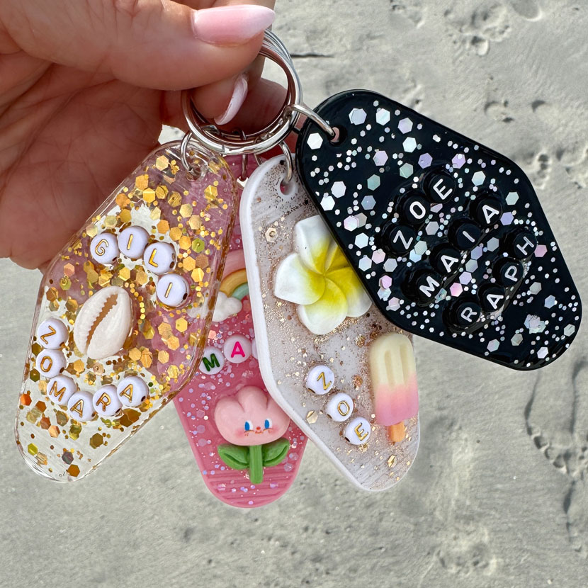 Porte-clés grigri noir (à personnaliser) – Image 2