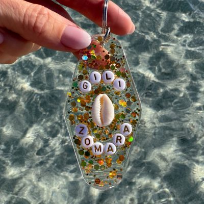 Porte-clés grigri transparent (à personnaliser)