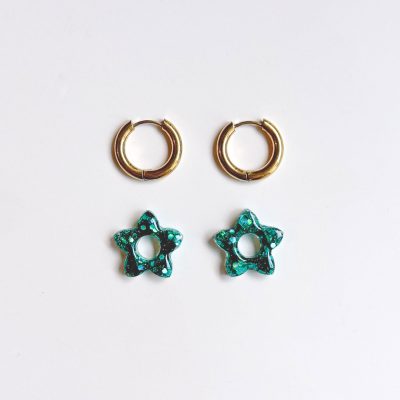 Mini créoles fleurs Tiare - Mermaid