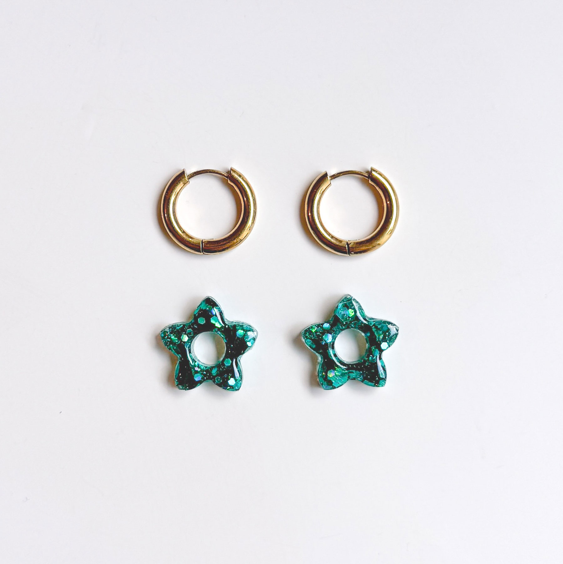 Mini créoles fleurs Tiare - Mermaid