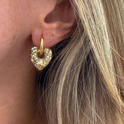 Mini créoles Coeur - doré