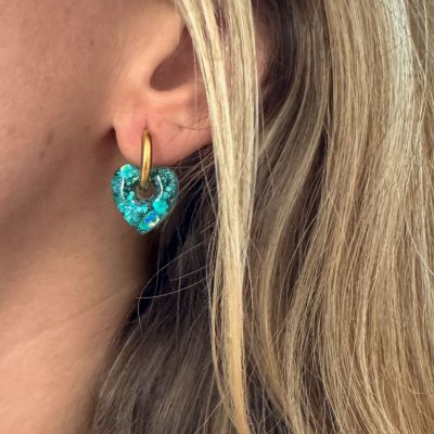 Mini créoles Coeur - mermaid