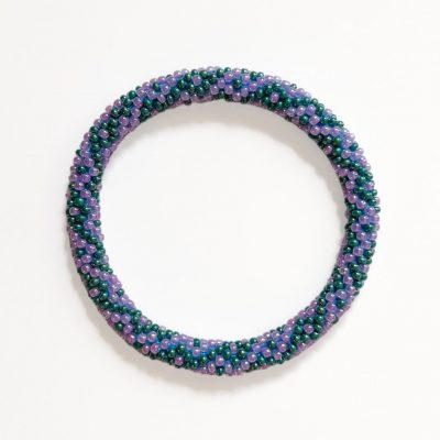 Bracelet népalais #106 (violet et vert)